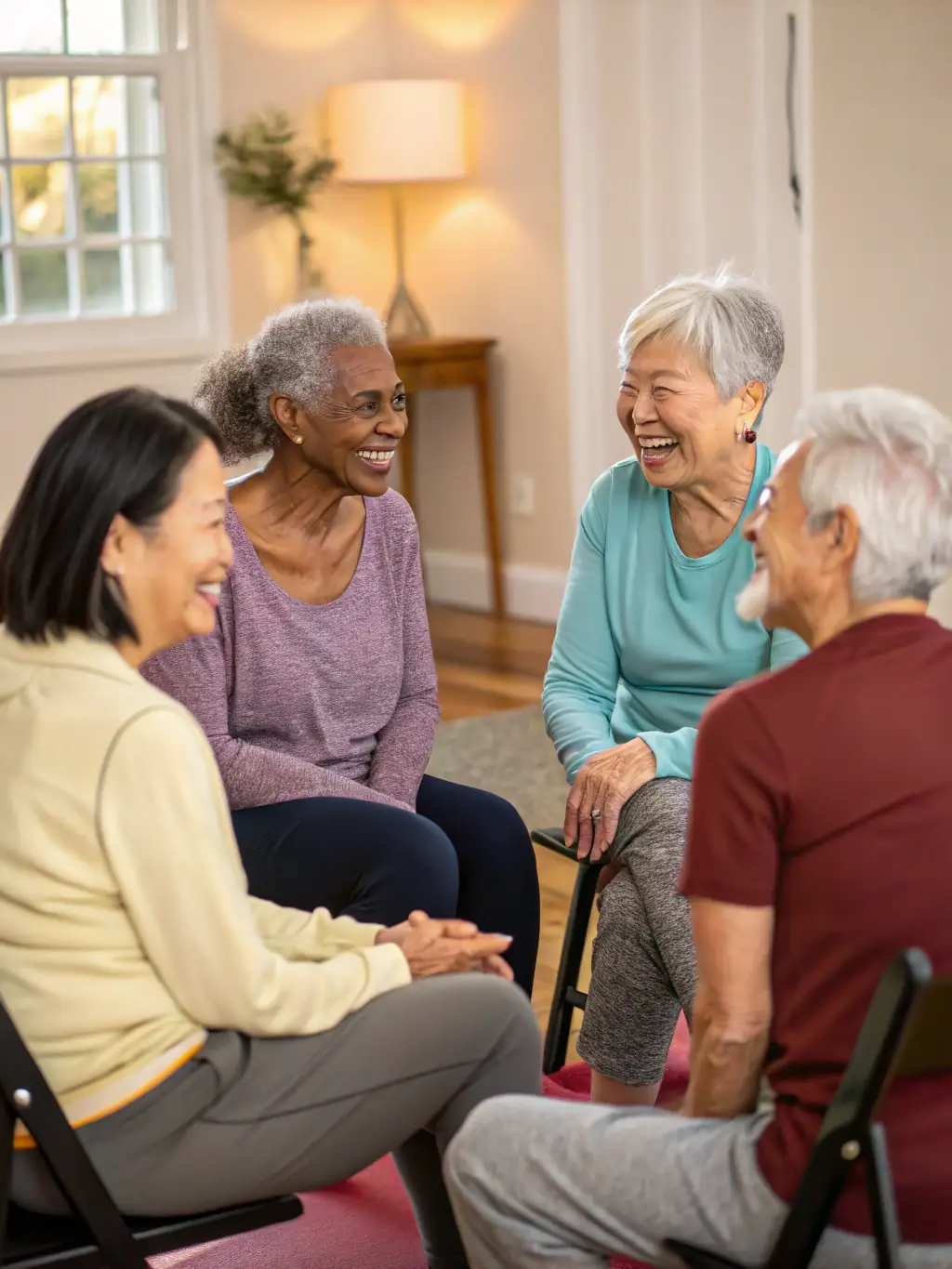 A heartwarming image of seniors participating in a social gathering at the Foyer Rural, emphasizing intergenerational connections and community support.